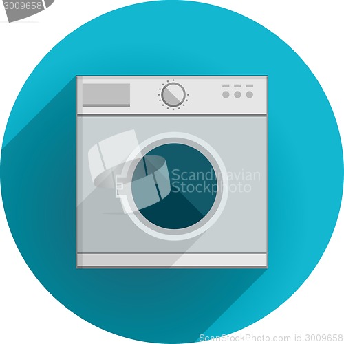 Image of Flat vector icon for washing machine