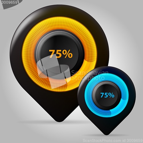 Image of Vector illustration of marker preloaders.