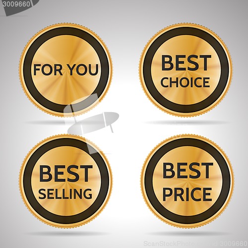 Image of Vector collection of business stickers