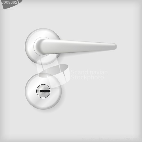 Image of Vector illustration of door handle and lock