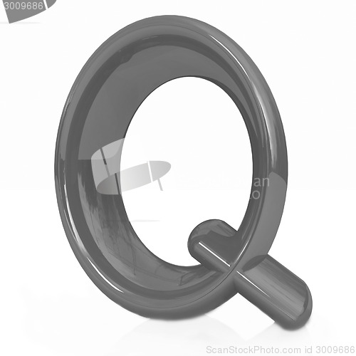 Image of Alphabet on white background. Letter "Q"