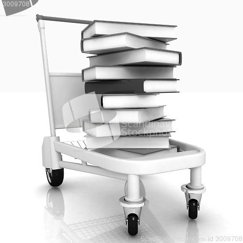 Image of books in cart