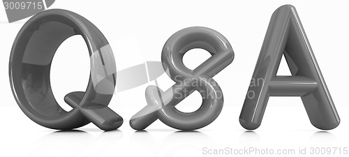 Image of 3d colorful text "Q&S"