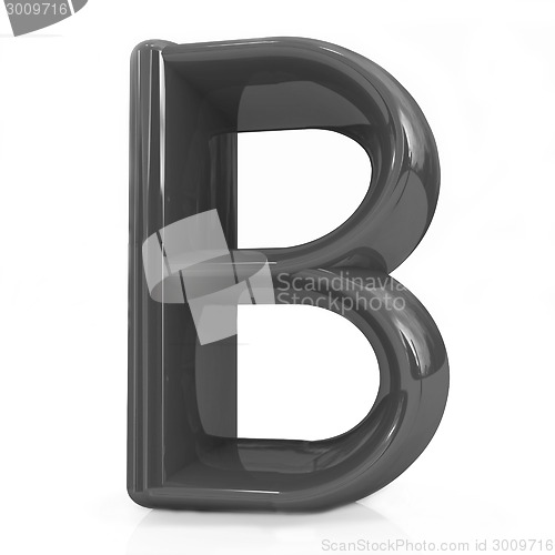 Image of Alphabet on white background. Letter "B"