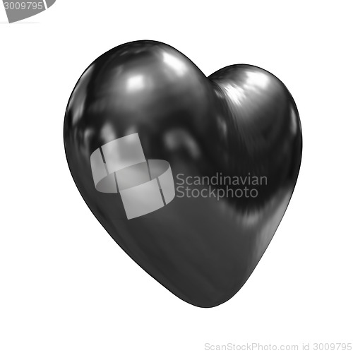 Image of 3d glossy metall heart