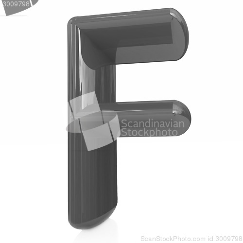 Image of Alphabet on white background. Letter "F"