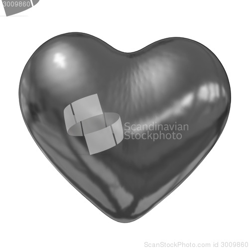 Image of 3d glossy metall heart