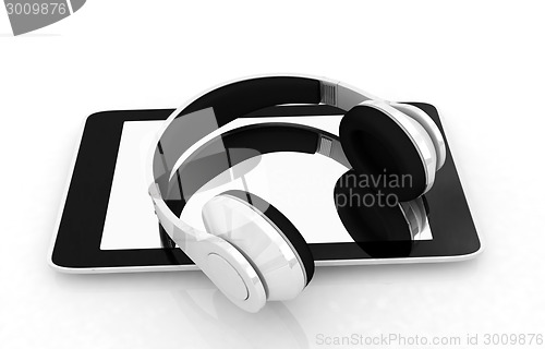 Image of phone and headphones