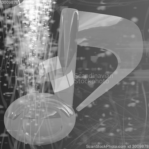 Image of Music note on red fantasy background