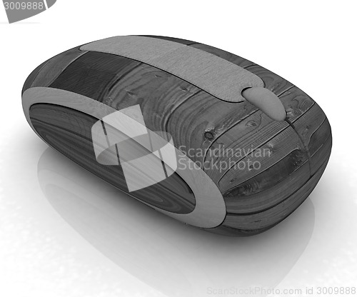 Image of Wooden computer mouse