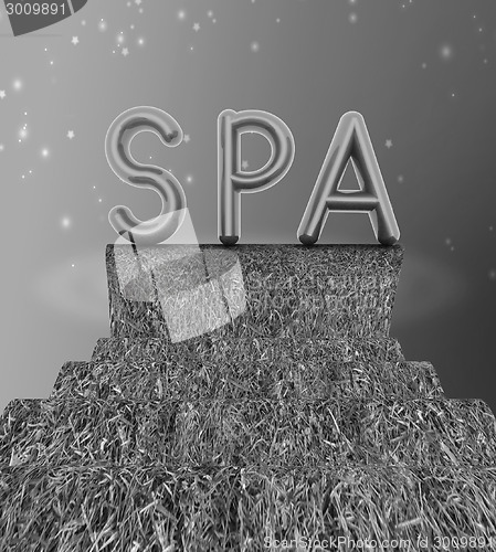 Image of Background image of 3d text "SPA"