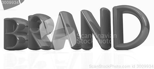 Image of "brand" 3d red text 