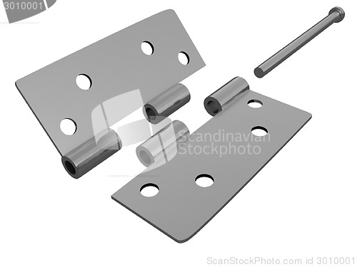 Image of assembly metal hinges