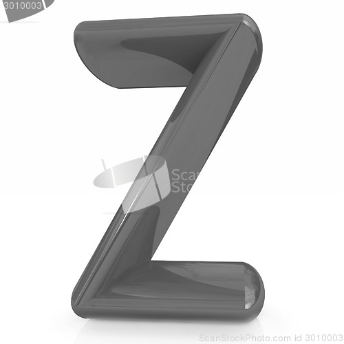 Image of Alphabet on white background. Letter "Z"