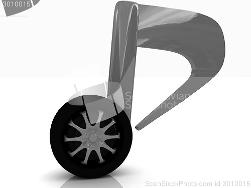 Image of note is car-wheel