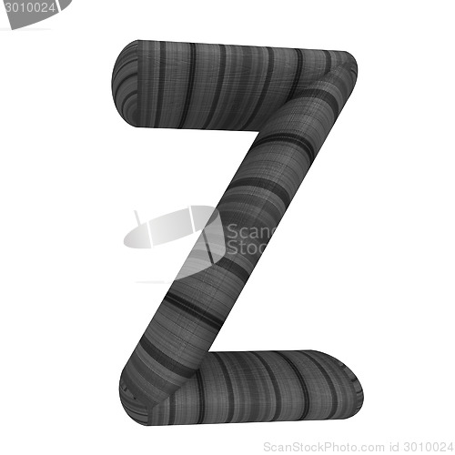 Image of Wooden Alphabet. Letter "Z" on a white