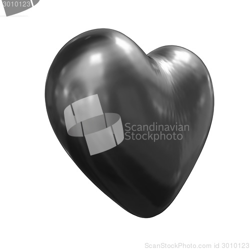 Image of 3d glossy metall heart