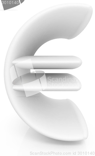 Image of 3d illustration of text 'euro'