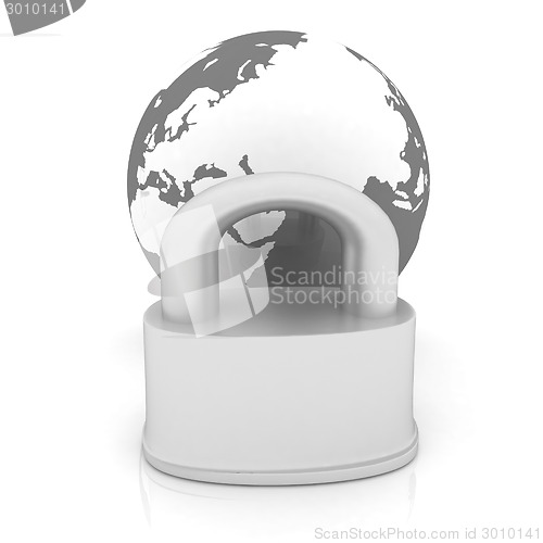 Image of globe and padlock