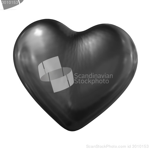 Image of 3d glossy metall heart