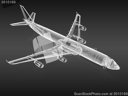 Image of 3d model Flying airplane