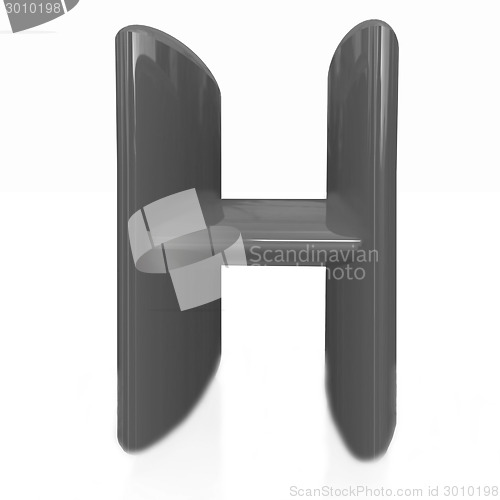 Image of Alphabet on white background. Letter "H"