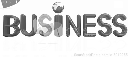 Image of 3d text "business" 