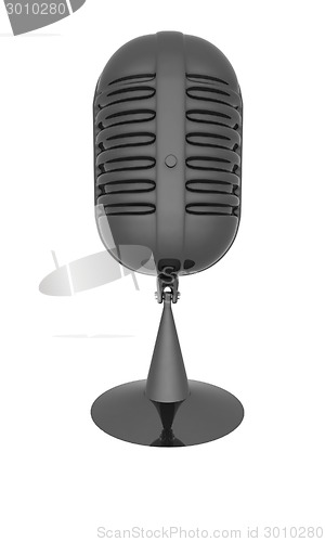 Image of blue metal microphone