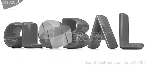 Image of 3d text "Global"