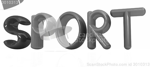 Image of 3d colorful text "sport"