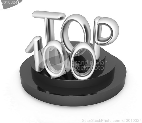 Image of Top hundred icon on white background