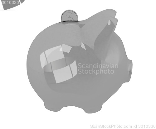 Image of piggy bank and falling coins