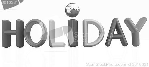 Image of 3d colorful text "holiday"