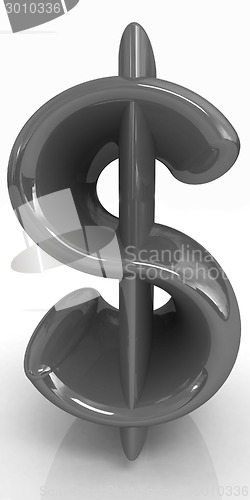 Image of 3d illustration of text '$'