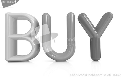 Image of 3d colorful text "BUY"