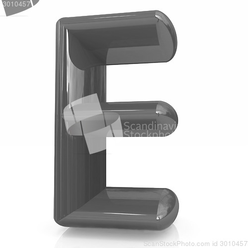 Image of Alphabet on white background. Letter "E"