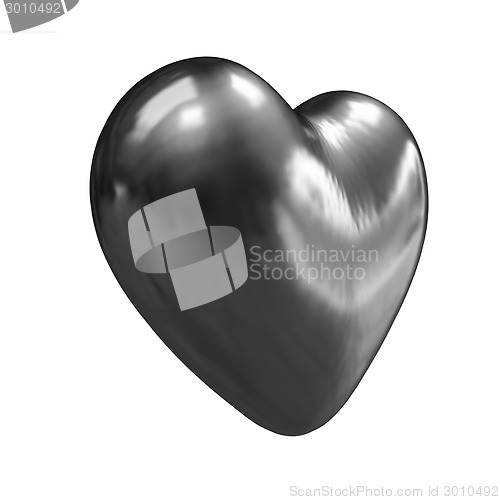 Image of 3d glossy metall heart