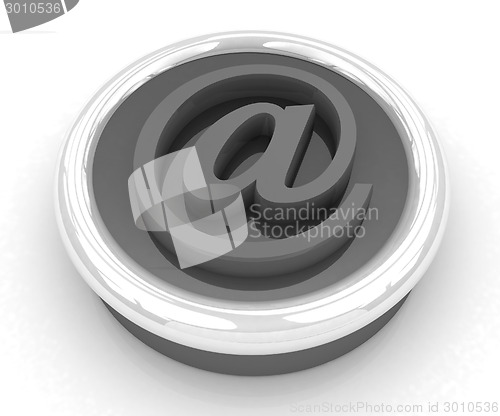 Image of 3d button email Internet push