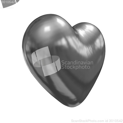 Image of 3d glossy metall heart