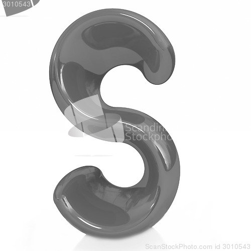 Image of Alphabet on white background. Letter "S"