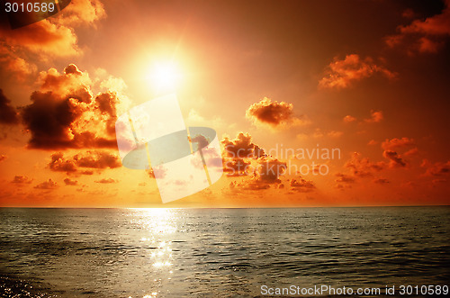 Image of sunrise at sea