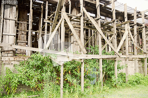 Image of wood scaffold