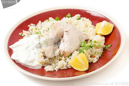 Image of Mediterranean chicken pilaf meal