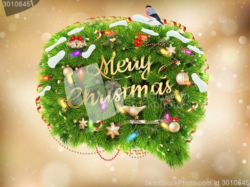 Image of Christmas decoration on abstract. EPS 10
