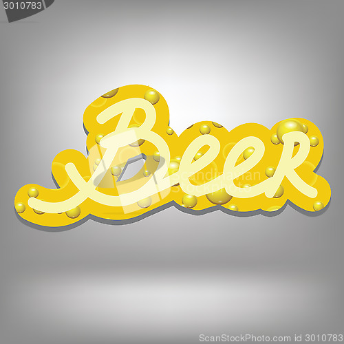 Image of beer text