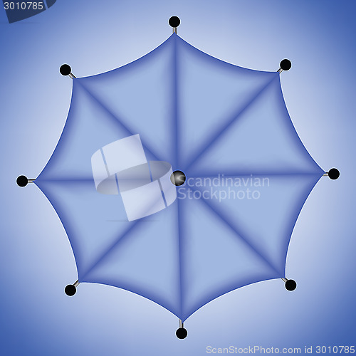 Image of blue umbrella