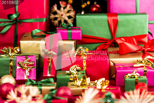 Image of Plenty of Xmas Gifts Piled Up