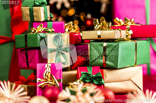 Image of Stack of Xmas Presents