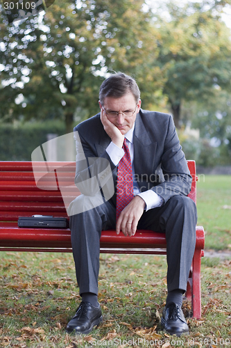 Image of Worried businessman