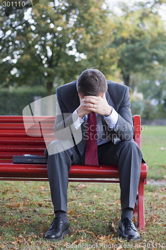 Image of Worried businessman